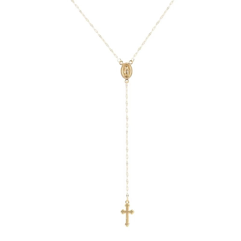 Vintage Bohemia Cross Necklace Charm |Gold