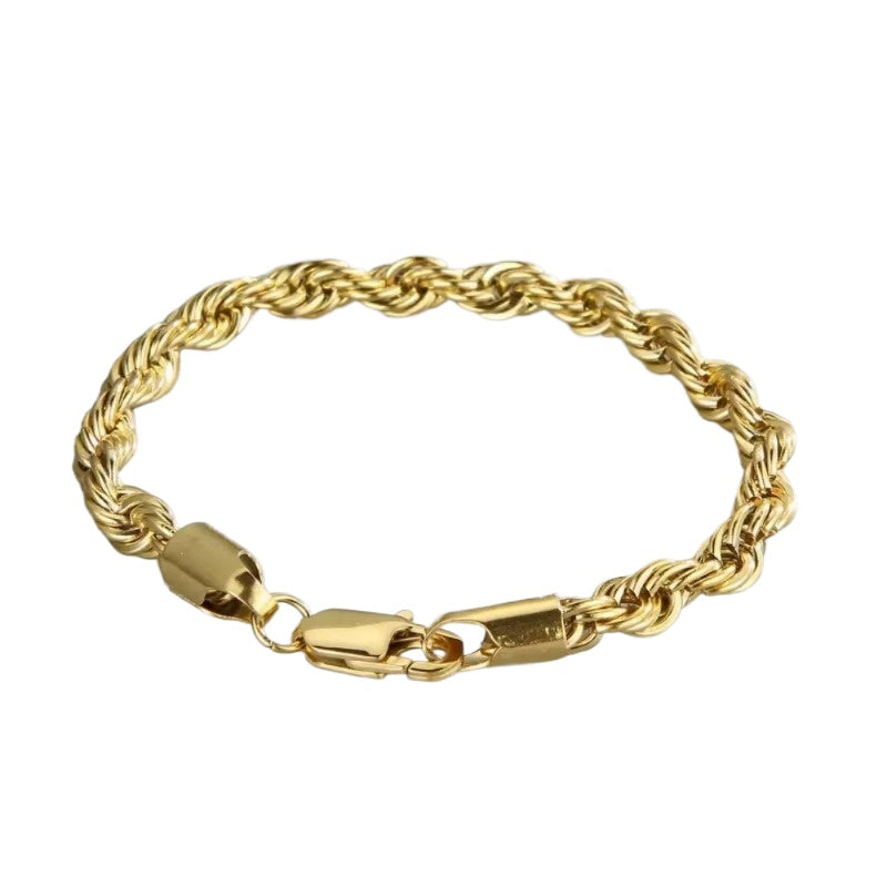 Unisex 4MM Wedding Bracelets Bracelet |18k Gold