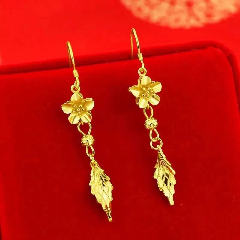 Lightweight Elegant Handcrafted Earrings | 24K Gold