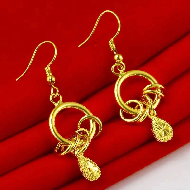 Lightweight Elegant Handcrafted Earrings | 24K Gold