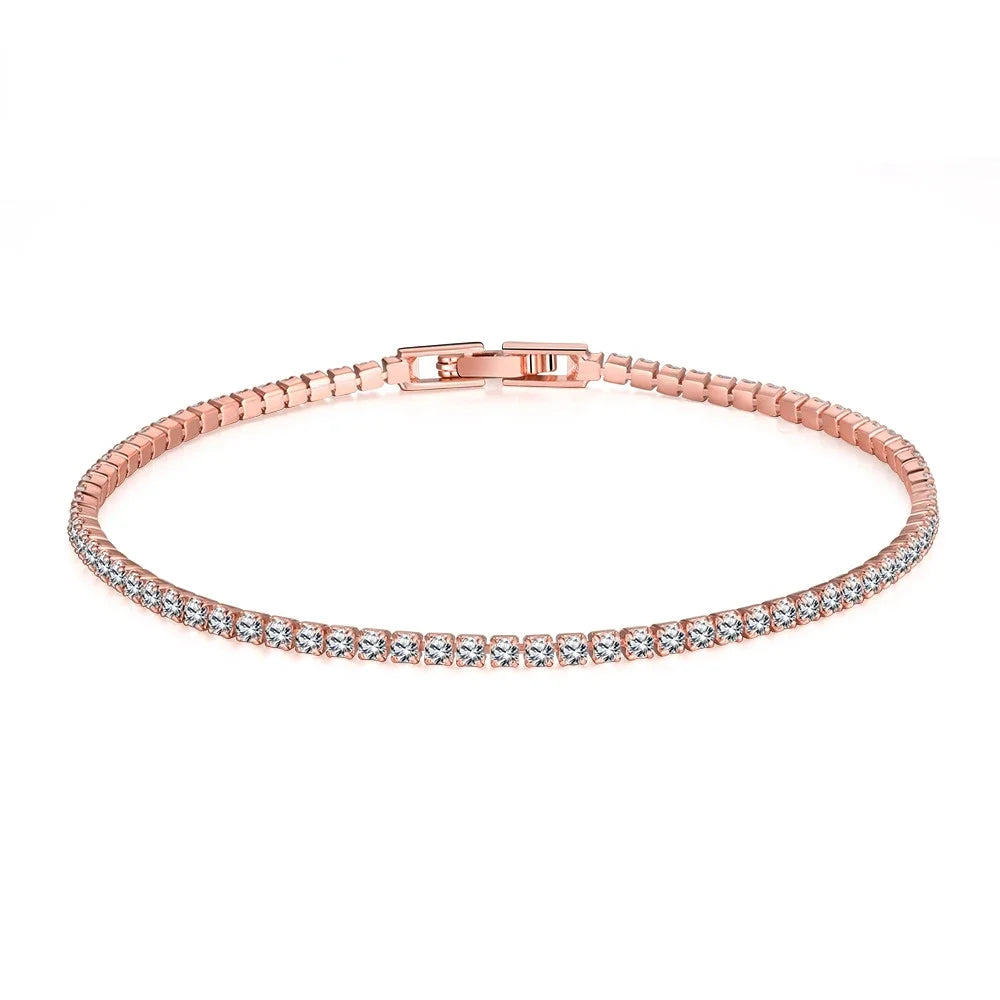 16cm-19cm Zirconia Bracelet |18k Gold