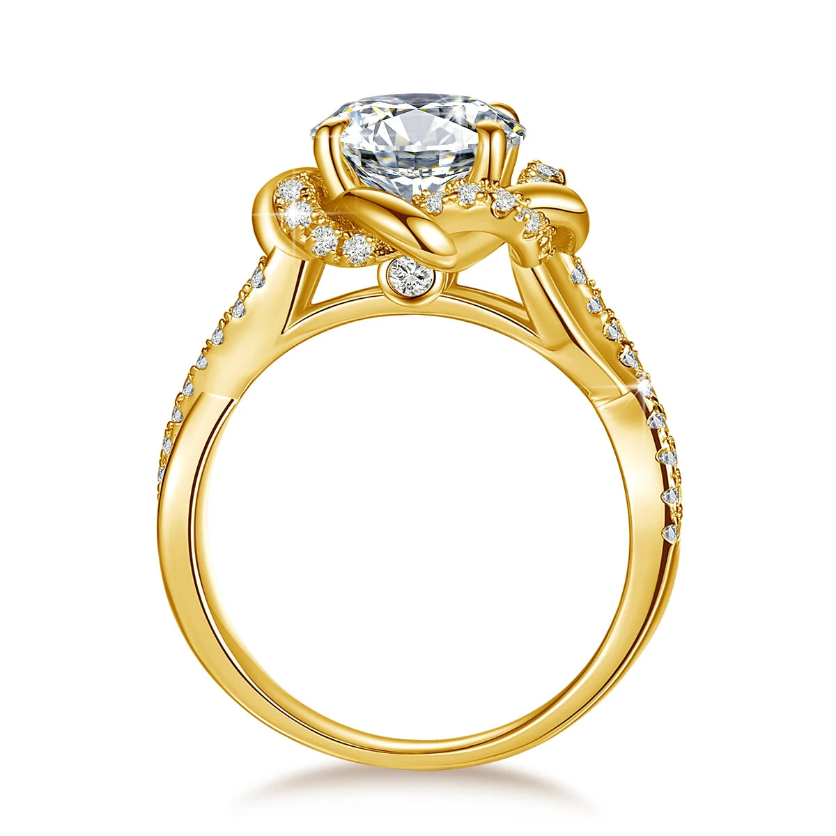 3ct Moissanite Wedding  Ring for Woman |Gold