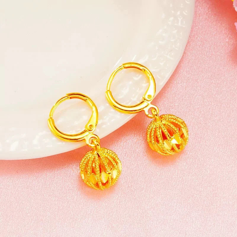 Lightweight Elegant Handcrafted Earrings | 24K Gold