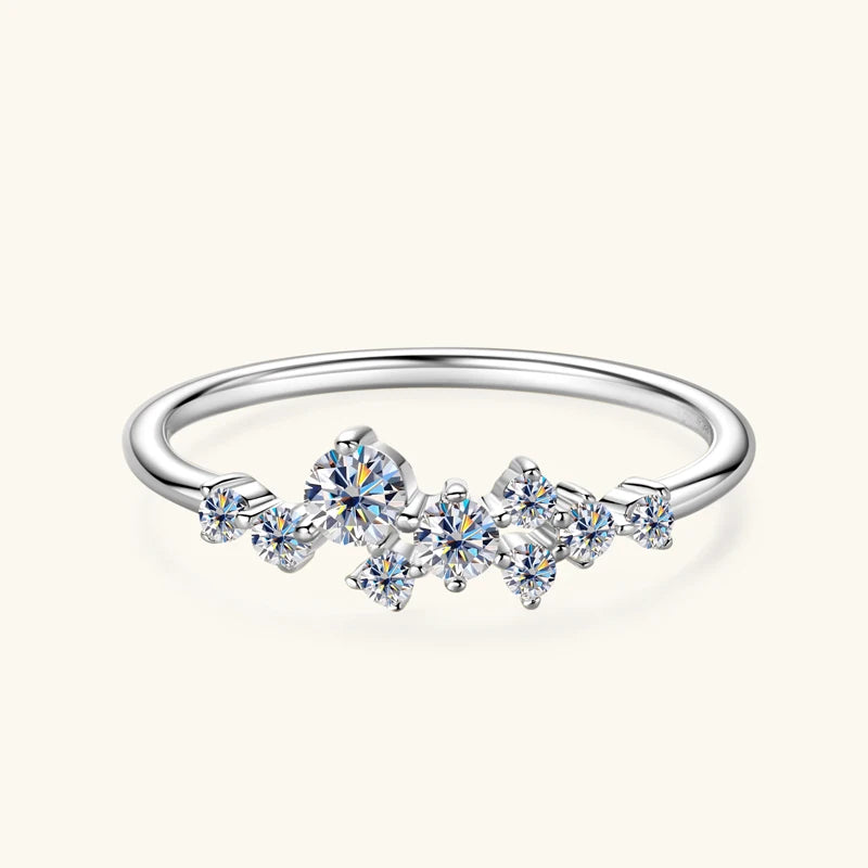 Round Moissanite Diamond Rings for Women |Gold