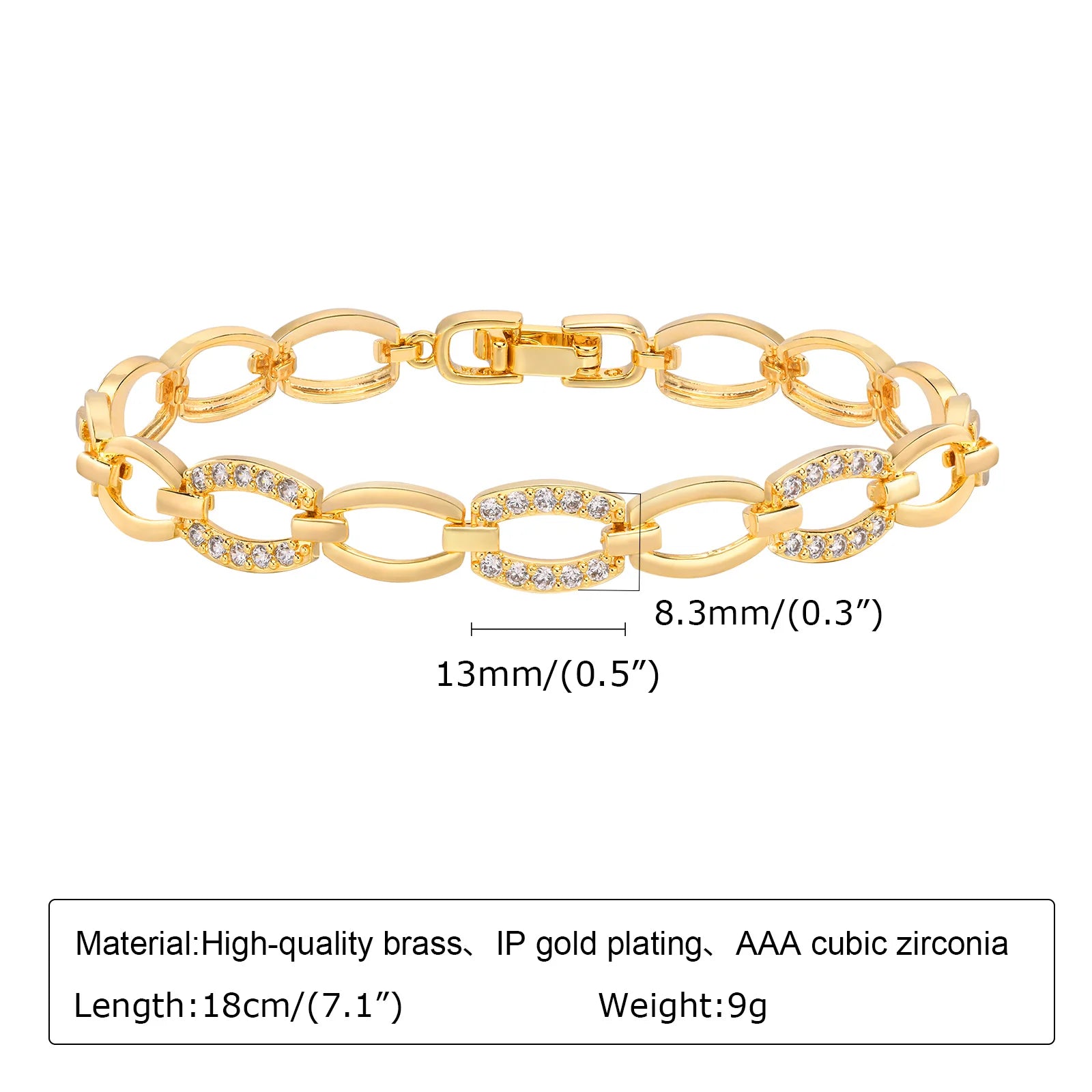 6mm Paperclip Adjustable Bracelet |18k Gold