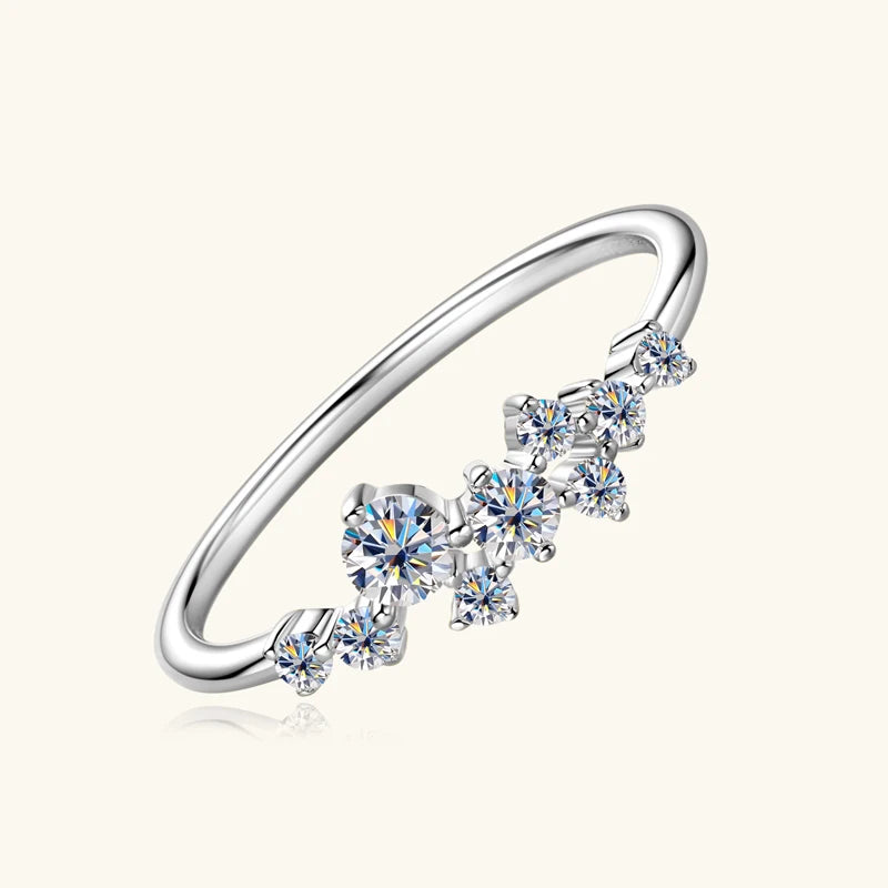 Round Moissanite Diamond Rings for Women |Gold