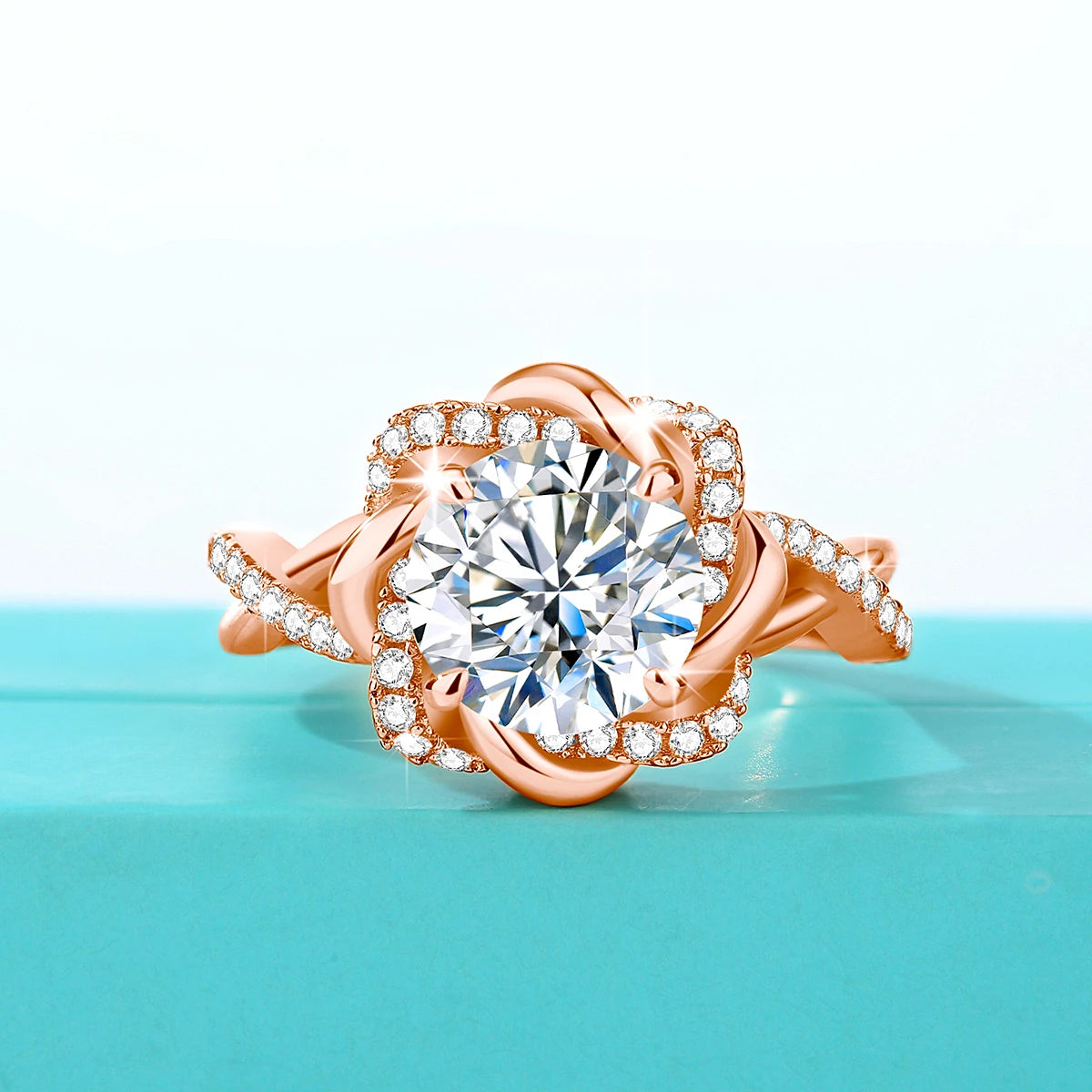 3ct Moissanite Wedding  Ring for Woman |Gold