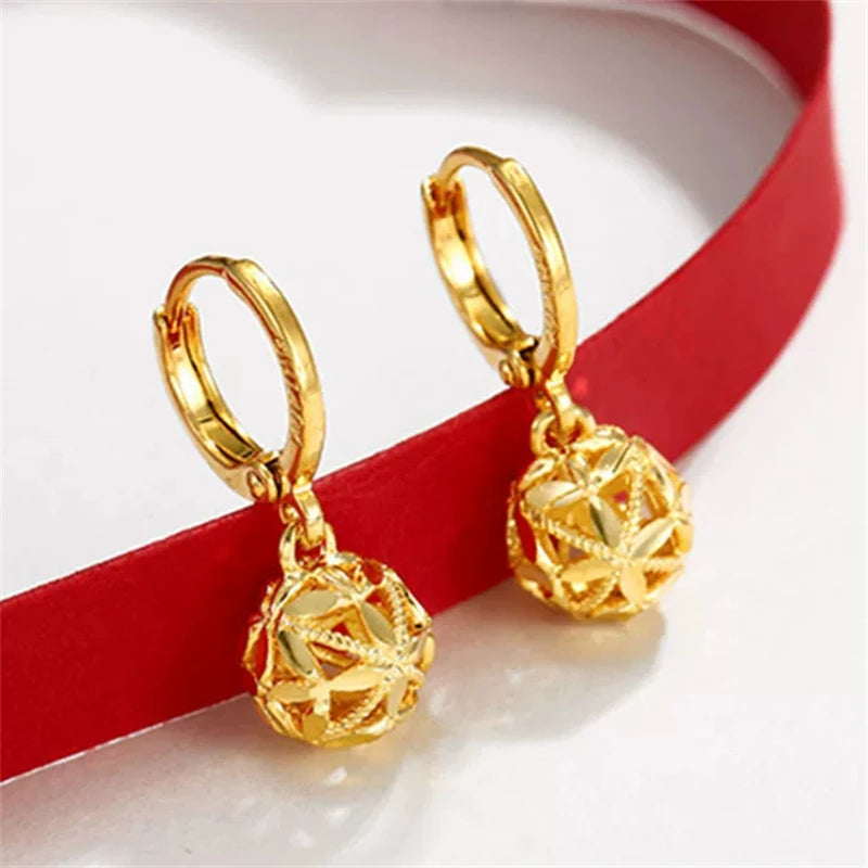 Lightweight Elegant Handcrafted Earrings | 24K Gold
