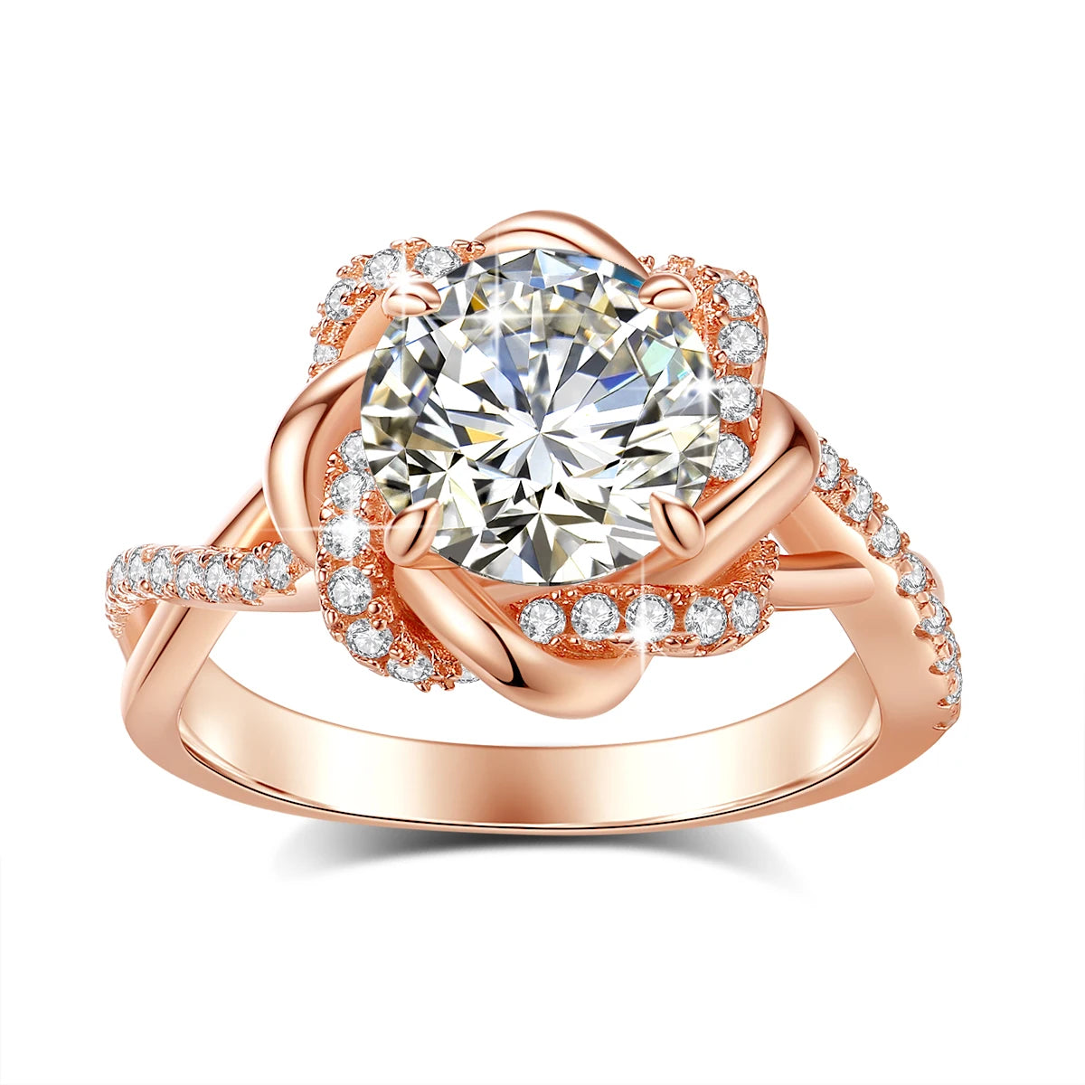 3ct Moissanite Wedding  Ring for Woman |Gold