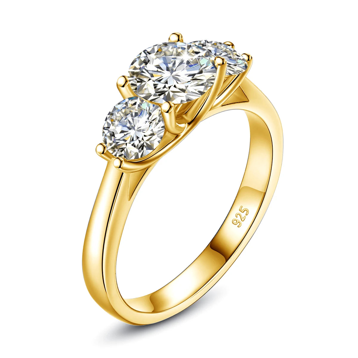 2ct Moissanite Rings for Women Eternity Engagement |18K Gold
