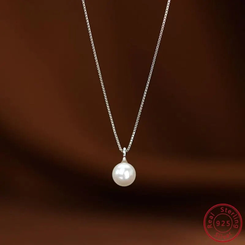 Light Luxury Pearl Pendant Necklace Clavicle Chain |18k Gold