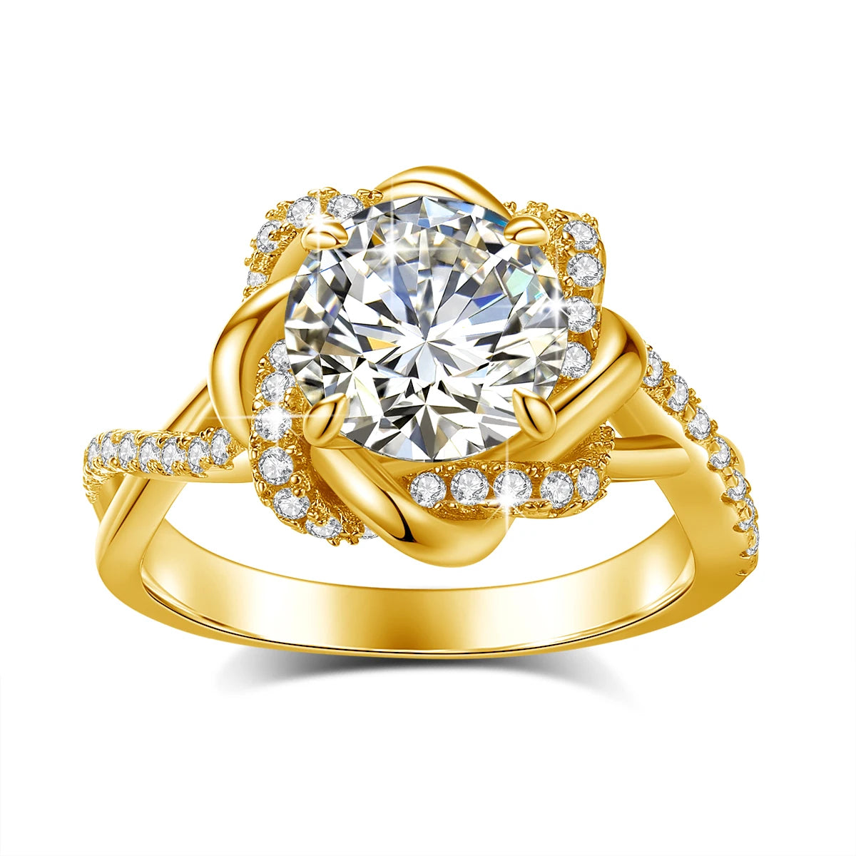 3ct Moissanite Wedding  Ring for Woman |Gold
