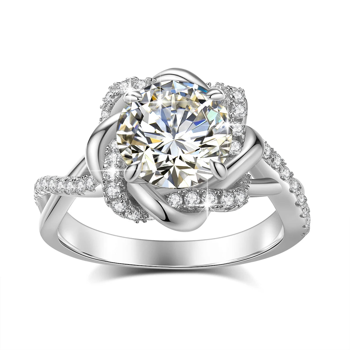 3ct Moissanite Wedding  Ring for Woman |Gold