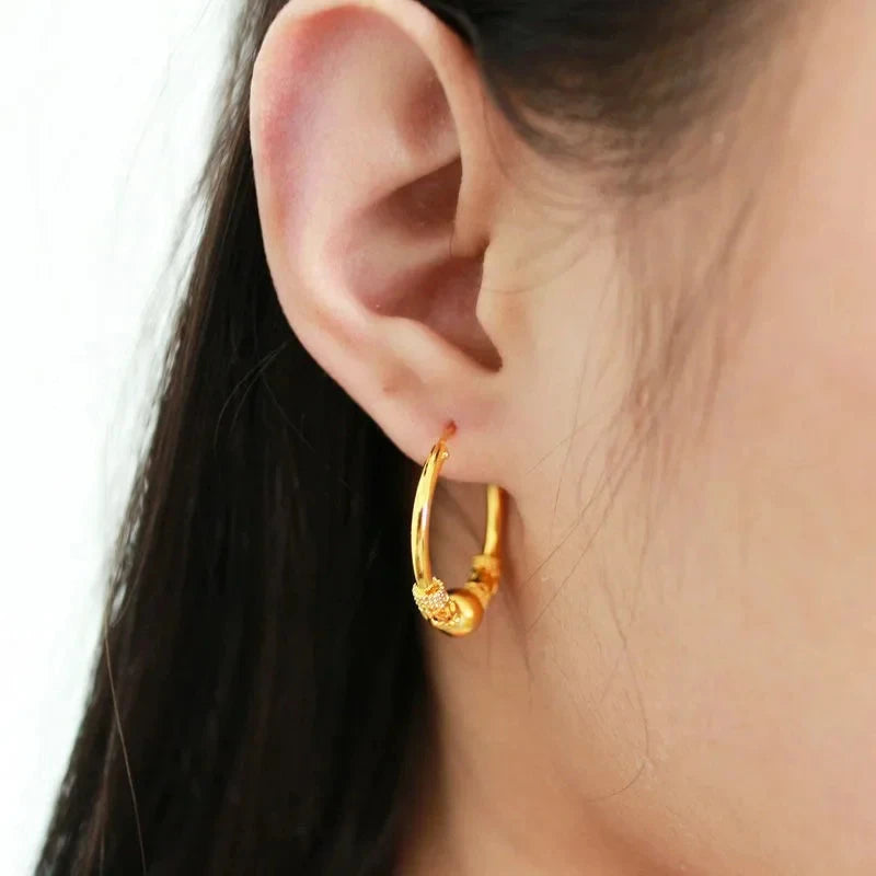 Lightweight Elegant Handcrafted Earrings | 24K Gold