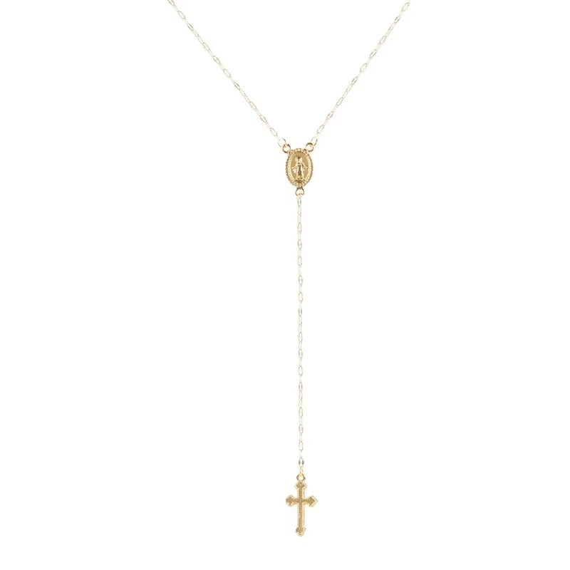 Vintage Bohemia Cross Necklace Charm |Gold